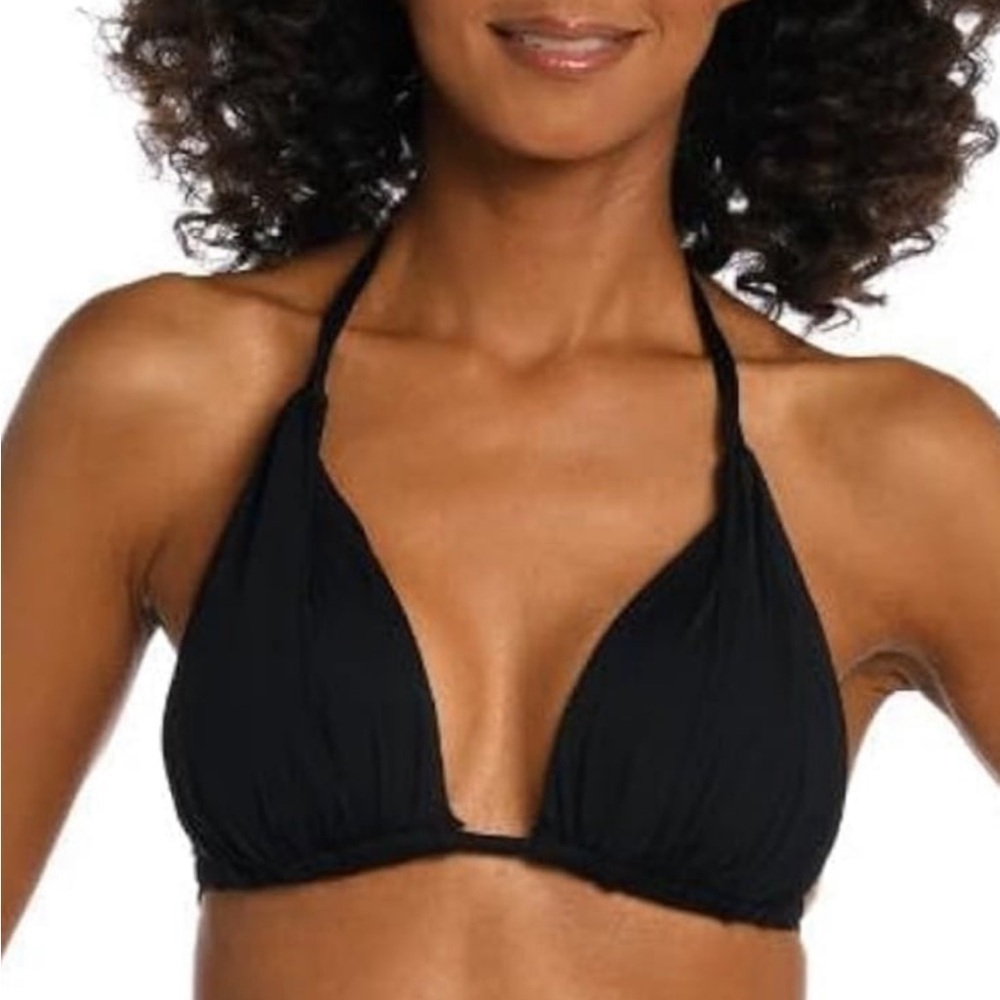 La Blanca Women's Island Goddess Halter Triangle Swimsuit Top NWT size 16